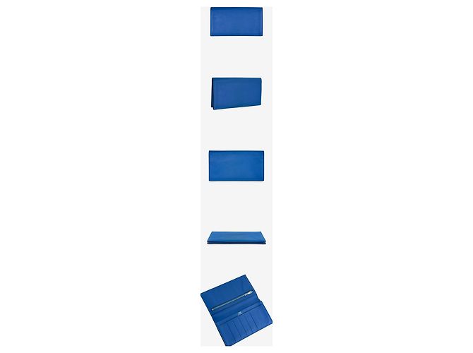 Hermès Portafoglio lungo da uomo Citizen Twill Stamp Blu - vista 2