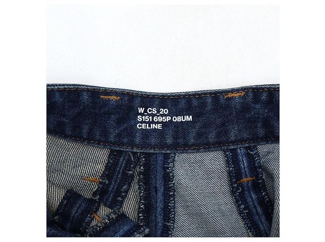 Céline Plissierter langer Denim-Rock - Ansicht 6