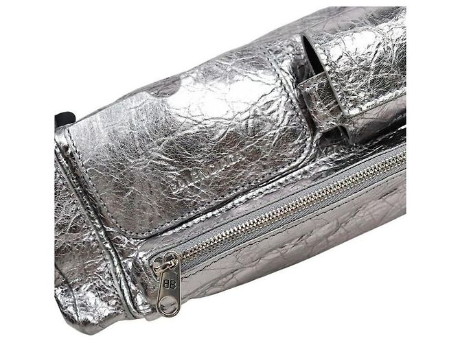 Balenciaga Borsa a tracolla Silver Super City XS Argento - vista 10