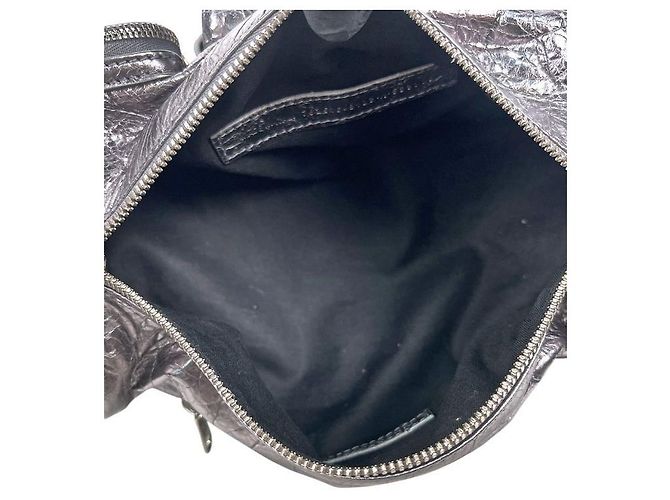 Balenciaga Borsa a tracolla Silver Super City XS Argento - vista 11