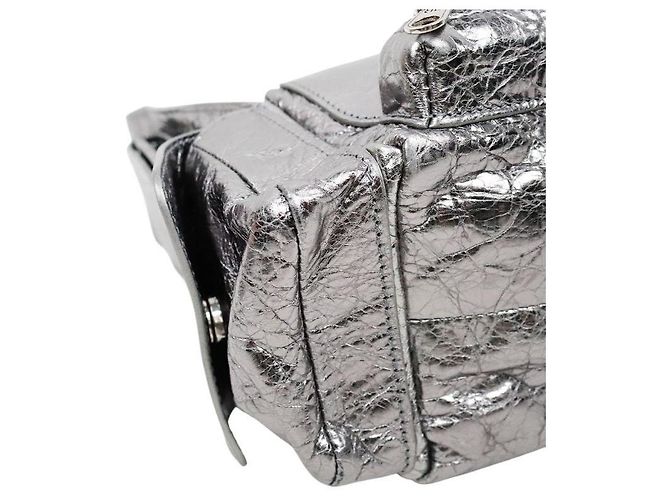 Balenciaga Borsa a tracolla Silver Super City XS Argento - vista 5