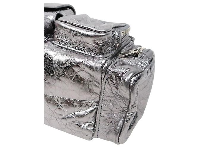 Balenciaga Borsa a tracolla Silver Super City XS Argento - vista 6