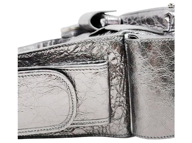 Balenciaga Borsa a tracolla Silver Super City XS Argento - vista 7