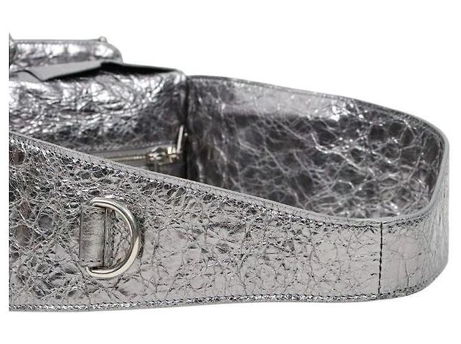 Balenciaga Borsa a tracolla Silver Super City XS Argento - vista 9
