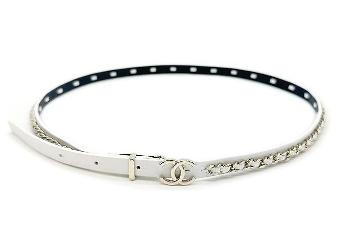 Chanel Cinturón de cuero con cadena dorada para mujer Multicolor - vista 4