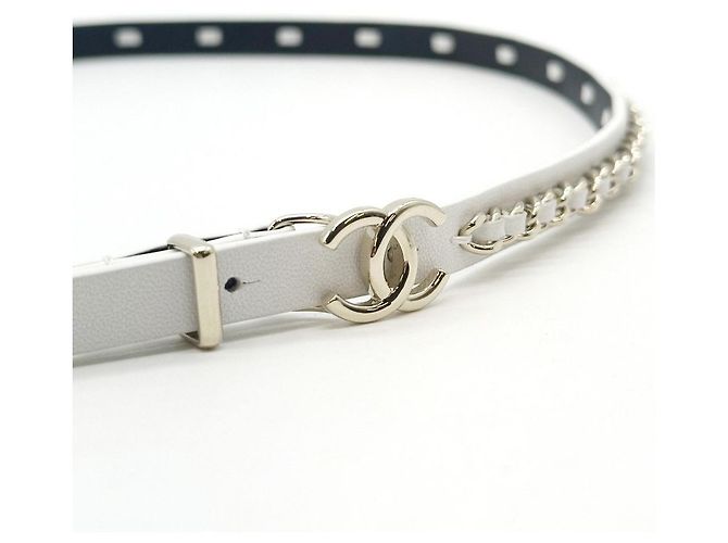 Chanel Cinturón de cuero con cadena dorada para mujer Multicolor - vista 6