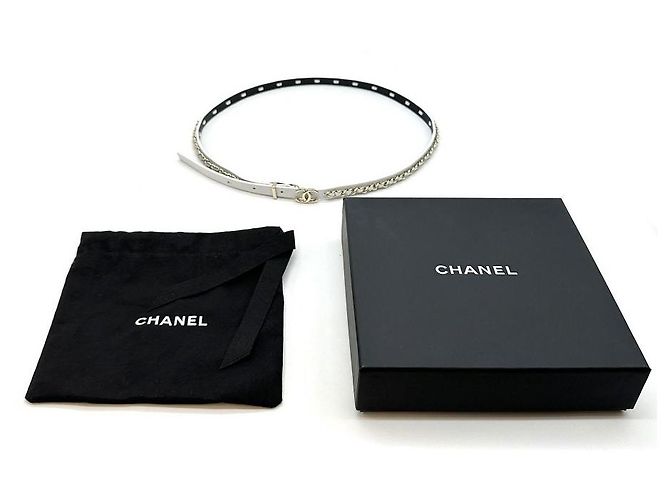 Chanel Cinturón de cuero con cadena dorada para mujer Multicolor - vista 7