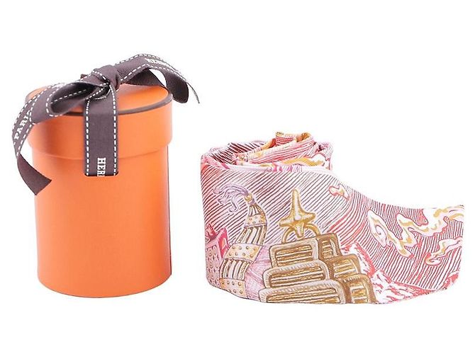 Hermès Fita de seda Twilly Vermelho - vista 2