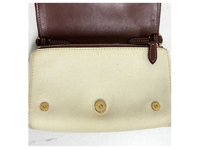 Burberry Picca borsa a tracolla in tela di cotone Bianco - vista 12