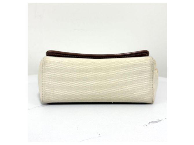 Burberry Picca borsa a tracolla in tela di cotone Bianco - vista 8