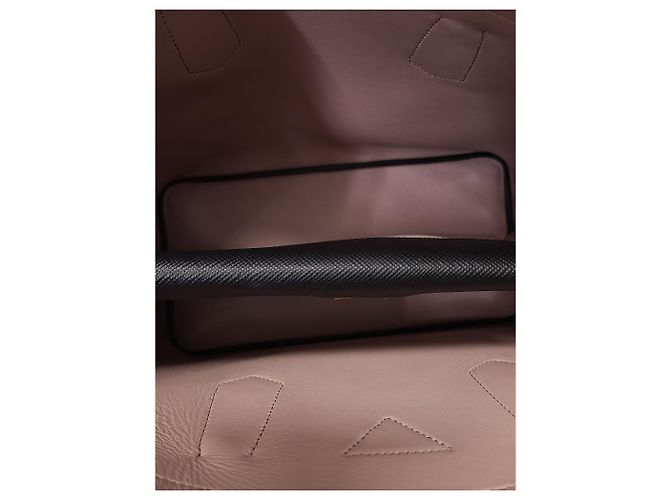 Prada Black Saffiano Gold-Plated Quilted Double Large Nero - vista 4