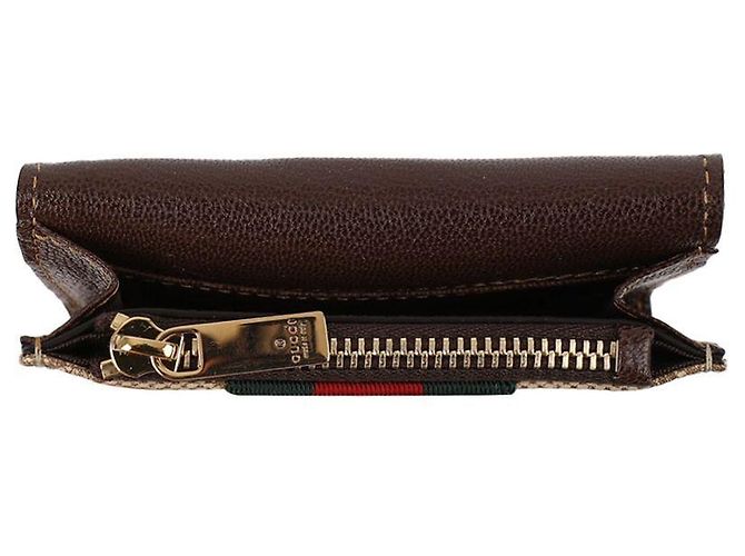 Gucci Tarjetero bifold Web Detail Castaño - vista 8