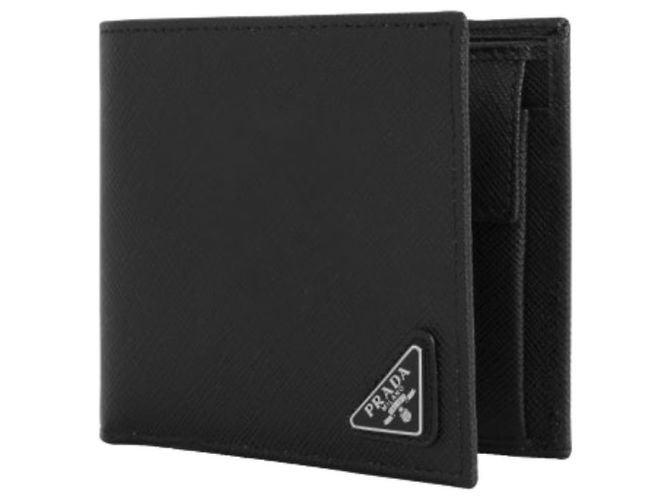 Prada Triangle Logo Pocket Wallet Black - view 3