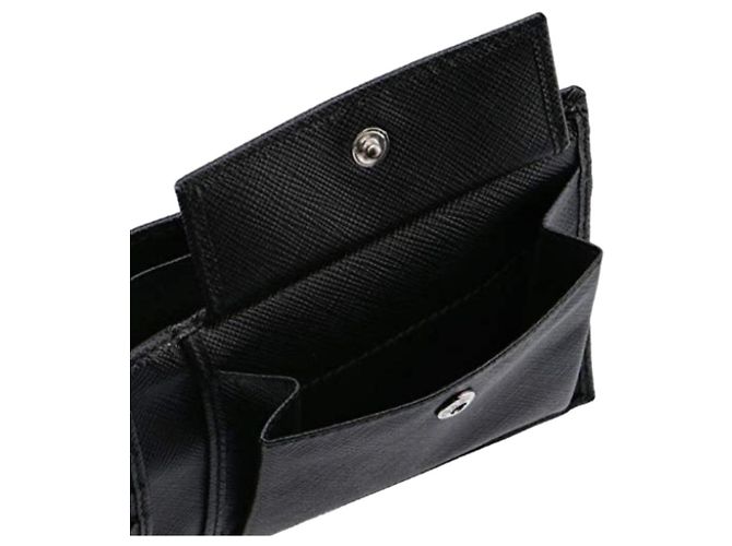 Prada Triangle Logo Pocket Wallet Black - view 8