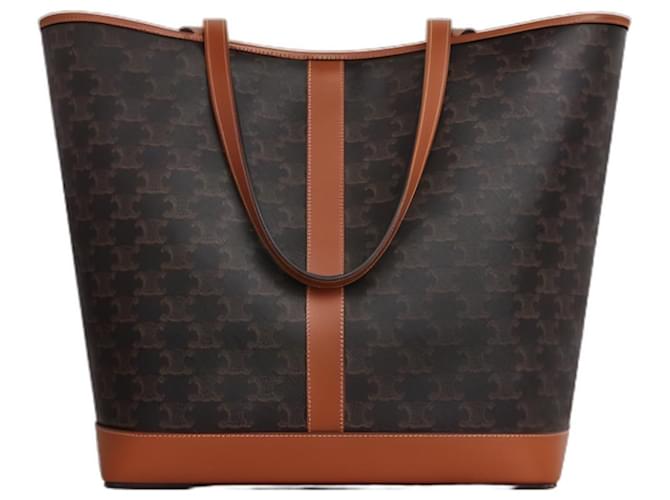 Céline Triomphe Medium Cabas Tasche Braun - Ansicht 4
