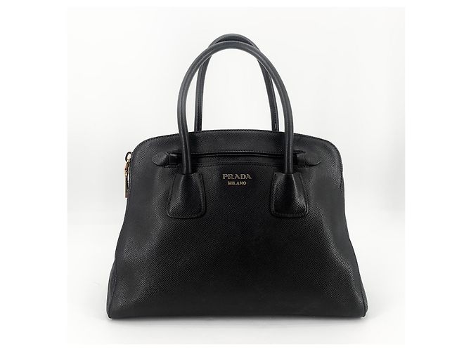 Prada Saffiano Top Handle Tote Bag Schwarz - Ansicht 11