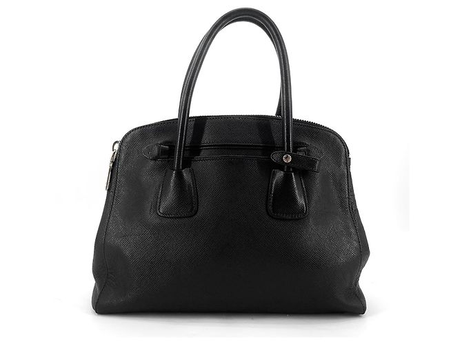 Prada Saffiano Top Handle Tote Bag Schwarz - Ansicht 12
