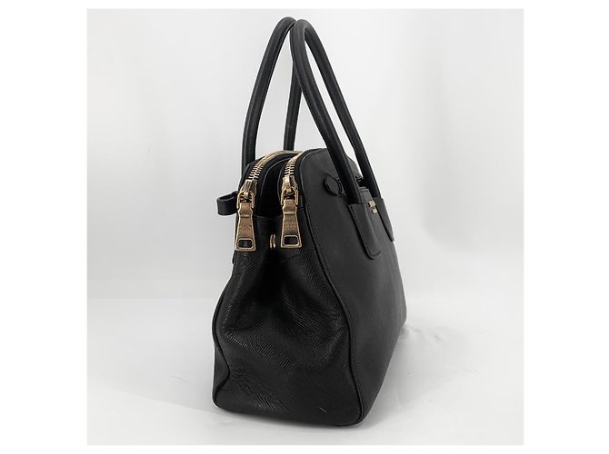 Prada Saffiano Top Handle Tote Bag Schwarz - Ansicht 13