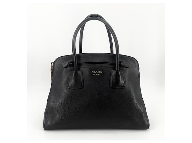 Prada Saffiano Top Handle Tote Bag Schwarz - Ansicht 2