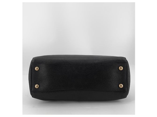 Prada Saffiano Top Handle Tote Bag Schwarz - Ansicht 6