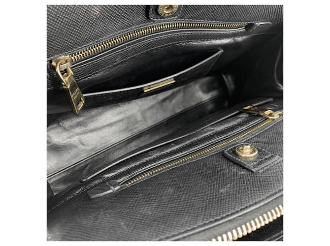 Prada Saffiano Top Handle Tote Bag Schwarz - Ansicht 8