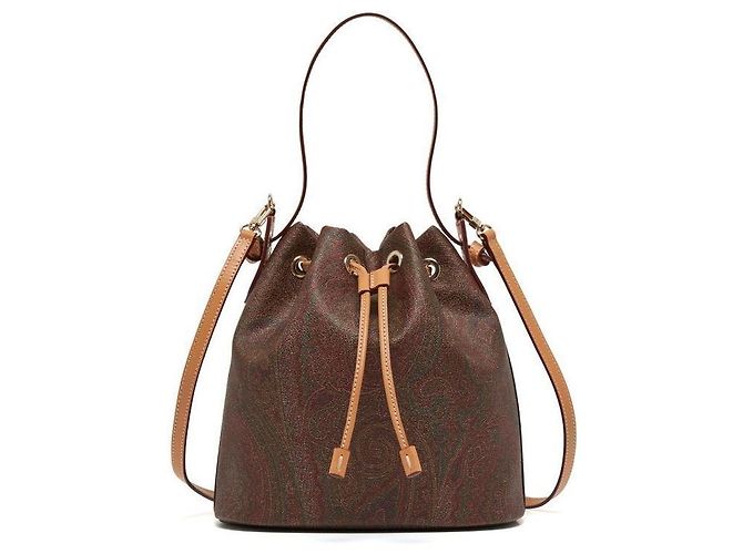 Etro Borsa a Secchiello a Spalla Donna in Jacquard Paisley Multicolore - vista 3