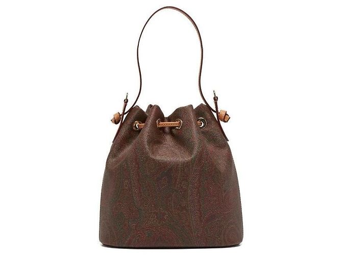 Etro Borsa a Secchiello a Spalla Donna in Jacquard Paisley Multicolore - vista 6
