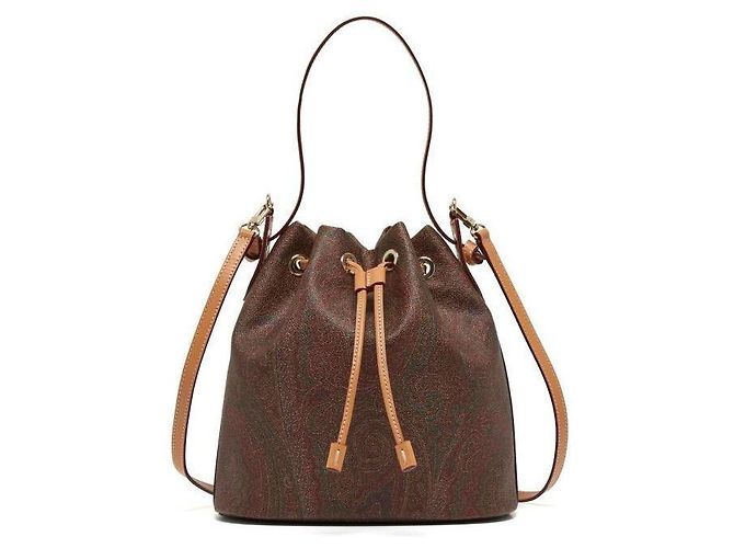 Etro Borsa a Secchiello a Spalla Donna in Jacquard Paisley Multicolore - vista 7