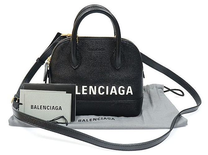 Balenciaga Mini Ville Top Handle Black Grained Calfskin XXS Nero - vista 2