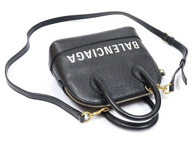 Balenciaga Mini Ville Top Handle Black Grained Calfskin XXS Nero - vista 4
