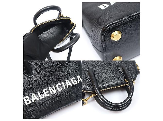 Balenciaga Mini Ville Top Handle Black Grained Calfskin XXS Nero - vista 6