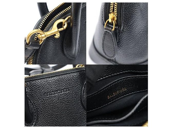 Balenciaga Mini Ville Top Handle Black Grained Calfskin XXS Nero - vista 7