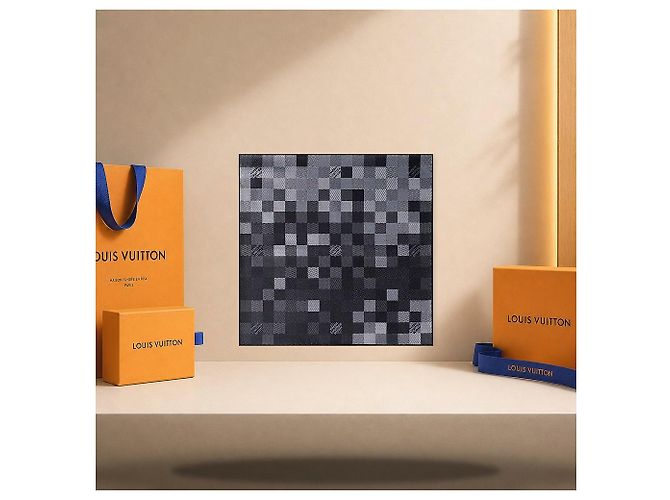 Louis Vuitton Damier Einstecktuch Black Schwarz - Ansicht 2