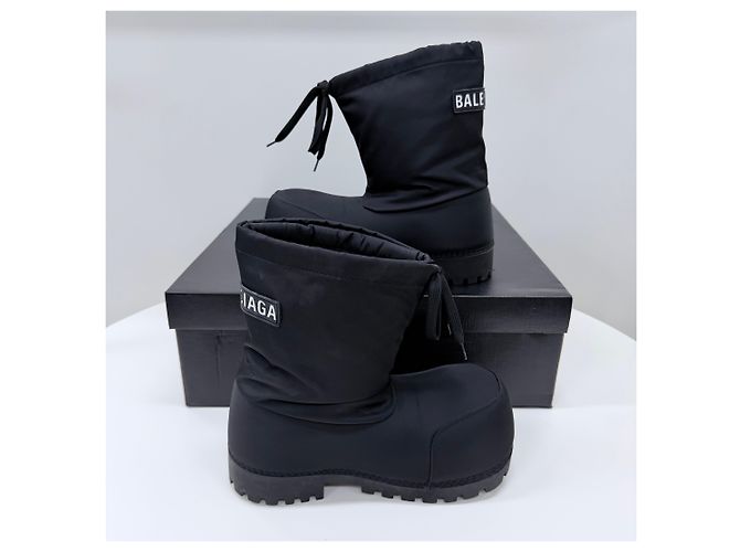 Balenciaga Skiwear Nylon Low Boots Black - view 4