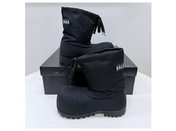 Balenciaga Skiwear Nylon Low Boots Black - view 5