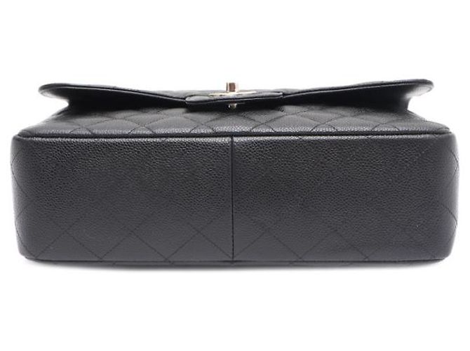 Chanel Borsa a tracolla Caviar Classic Large Jumbo One Flap con catena argentata Nero - vista 15