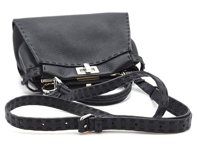 Fendi Peekaboo Mini Black Preto - vista 12