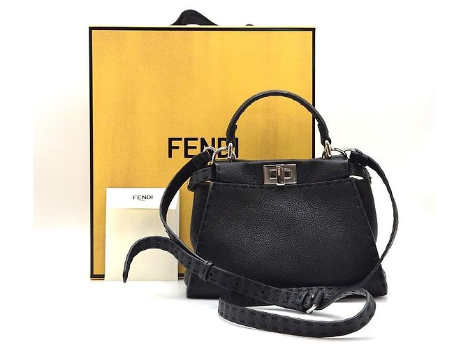 Fendi Peekaboo Mini Black Preto - vista 2