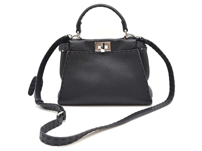 Fendi Peekaboo Mini Black Preto - vista 4