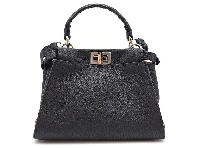 Fendi Peekaboo Mini Black Preto - vista 6