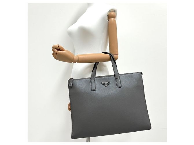 Prada Borsa Tote Porta documenti in pelle Saffiano - vista 3