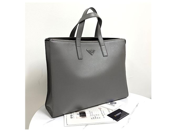 Prada Borsa Tote Porta documenti in pelle Saffiano - vista 4