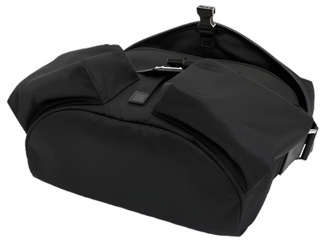 Prada Borsa a tracolla in nylon con logo triangolare Nero - vista 7