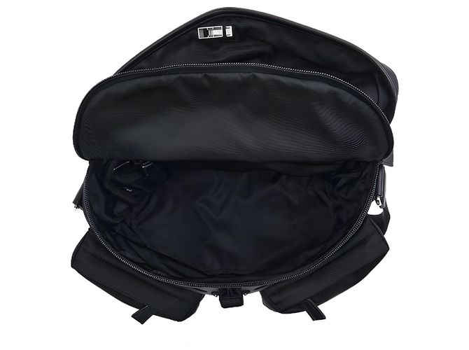 Prada Borsa a tracolla in nylon con logo triangolare Nero - vista 9