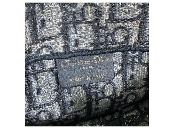 Dior Borsa a tracolla Slim Pouch in tela jacquard ricamata Oblique Saddle Blu - vista 12