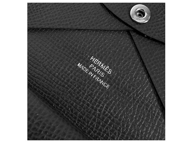 Hermès Tarjetero Calvi Duo Black Noir Negro - vista 10