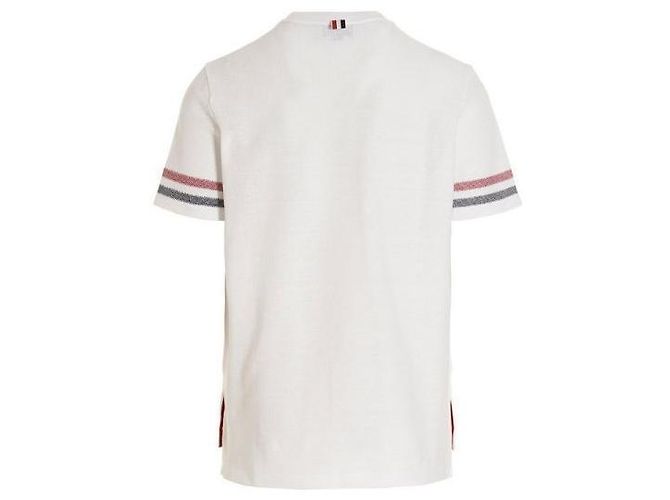 Thom Browne Baumwoll-T-Shirt mit Struktur und kurzen Ärmeln Weiß - Ansicht 5