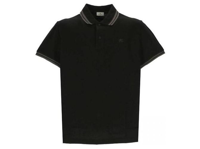 Etro Kurzarm-Poloshirt mit Streifen und besticktem Pony-Logo - Ansicht 4