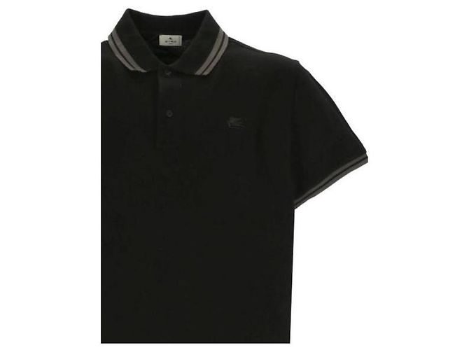 Etro Kurzarm-Poloshirt mit Streifen und besticktem Pony-Logo - Ansicht 6
