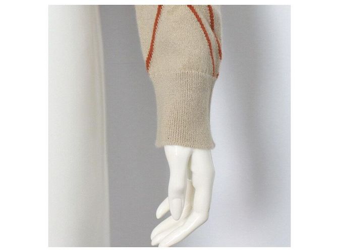 Hermès Beiger Kaschmir-Pullover für Damen aus Strick - Ansicht 3